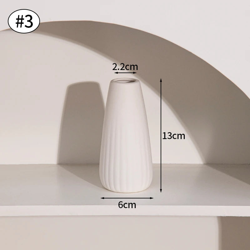 Ceramic Flower Vase Retro Table Decorative Vase Dried Flower Arrangement Pot Home Wedding Gifts Aesthetic Vase Desktop Ornament