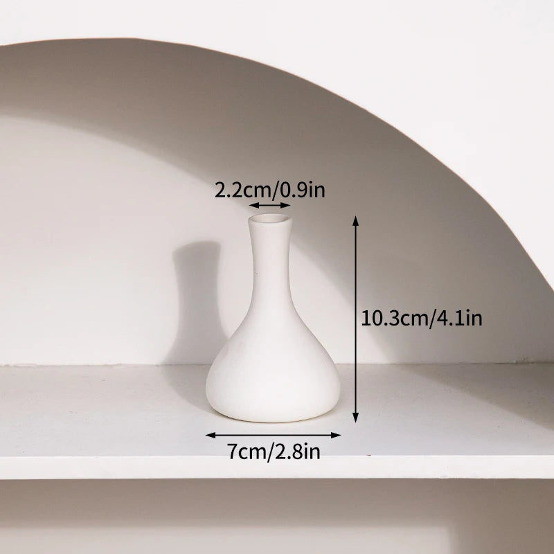 Ceramic Flower Vase Retro Table Decorative Vase Dried Flower Arrangement Pot Home Wedding Gifts Aesthetic Vase Desktop Ornament