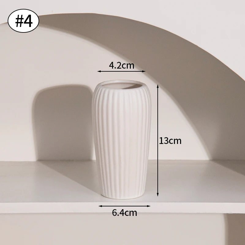 Ceramic Flower Vase Retro Table Decorative Vase Dried Flower Arrangement Pot Home Wedding Gifts Aesthetic Vase Desktop Ornament